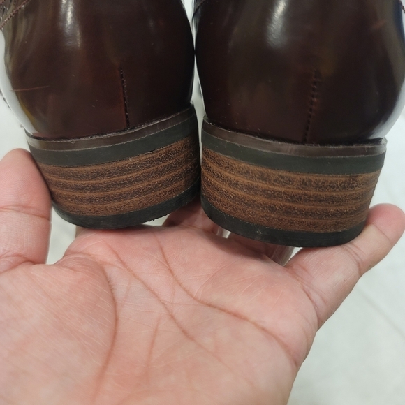 Clarks Narrative Hamble Oak Brogues Wing Tip Burgundy Shoes - Sz 9 - Picture 7 of 12